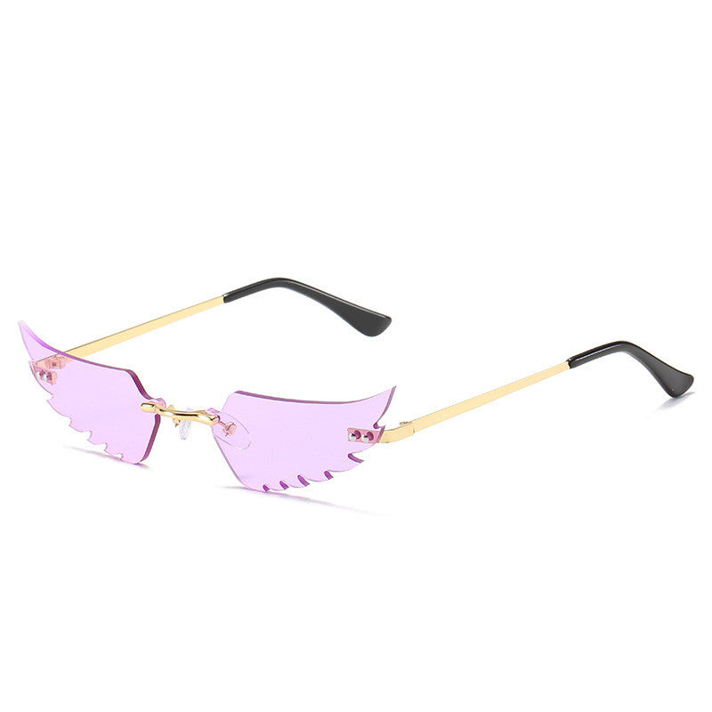 Angel Wings Transparent Lens Sunglasses