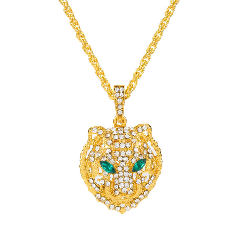 Leopard Head Rhinestone Necklace