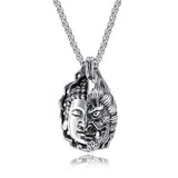 Half Buddha Half Devil Necklace