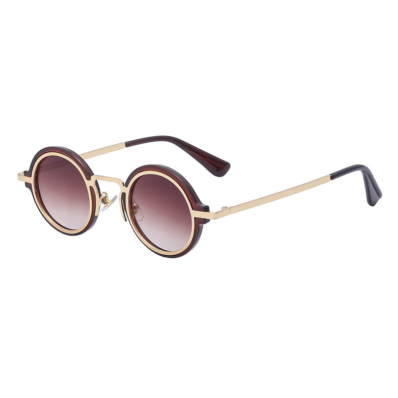 Lunettes de soleil à jante rond Steampunk