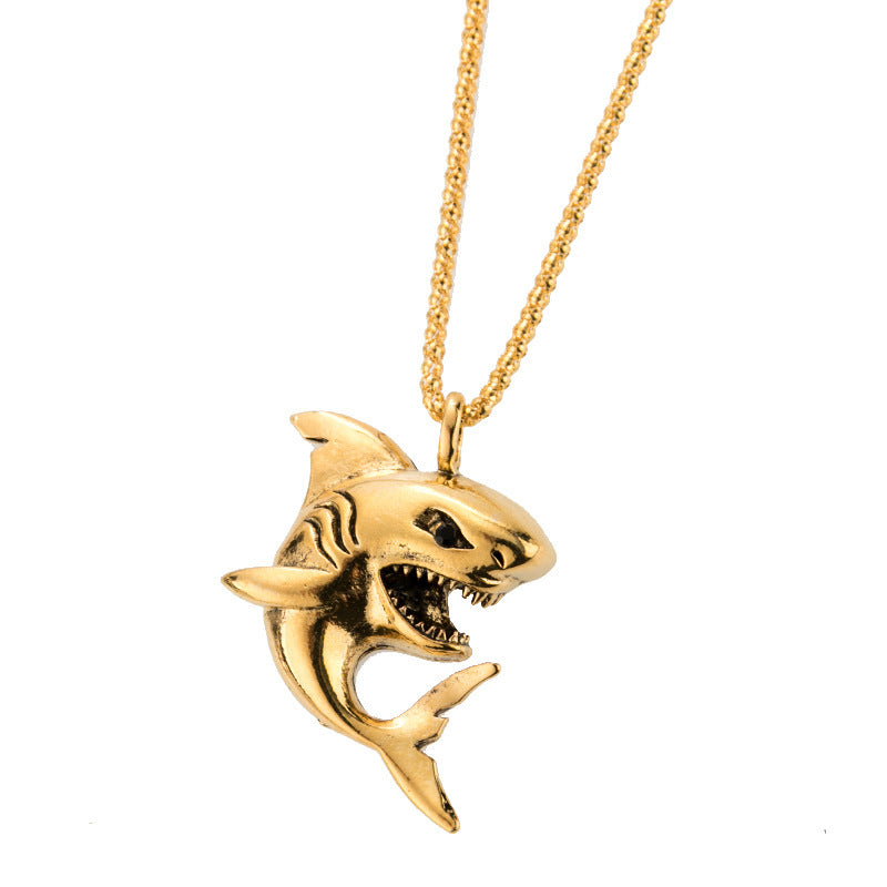 Little Shark Pendant Alloy Necklace