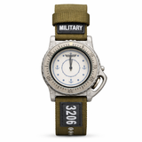 Military Green Canvas Strap Watch