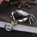 Silver Crab Chain Ancient Pendant