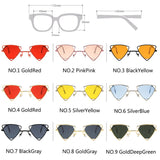 Upside Down Triangle Alloy Sunglasses