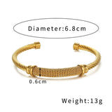 Luxurious Gold-Tone Stainless Steel Bracelet