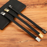 Buddha Head Woven Leather Bracelet