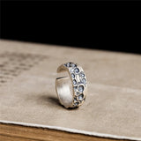 Rogue Skull Sterling Silver Adjustable Ring