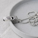 Whistle Punk Geometric Engraving Pendant