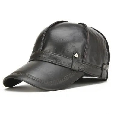 Solid Vintage Leather Cap – Taraiga
