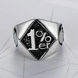 Chrome 1%er Biker Ring