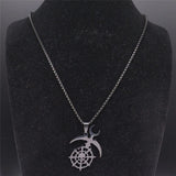 Black Hollow Gothic Stainless Steel Necklace