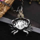 Silver Crab Chain Ancient Pendant