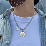 Kalung Rantai Baja Tahan Karat Harimau