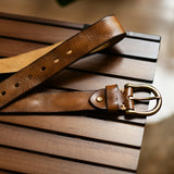 Classic Retro Style Cowhide Men's Belt