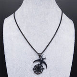 Black Hollow Gothic Stainless Steel Necklace