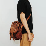 Retro Multifunction Genuine Leather Messenger Bag