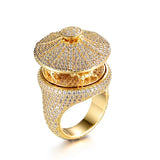 HIP HOP BLING BIG Carousal Shape Ring