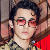 Vintage Square Double-Beam Sunglasses