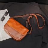 Classic Street Leather Shoulder Bag