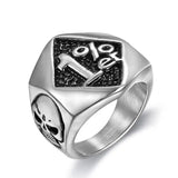 Chrome 1%er Biker Ring