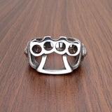 Anillo de acero inoxidable con nudillos de puño