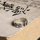 Rogue Skull Sterling Silver Adjustable Ring