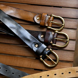 Classic Retro Style Cowhide Men's Belt
