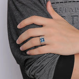 Blue Cubic Zirconia Band Ring