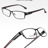 Sleek Titanium Rectangular Eyeglasses