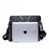 Plaid Embossing Leather Shoulder Bag