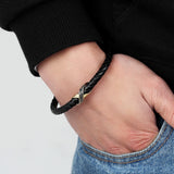 Infinity Logo Design Leather Bracelet