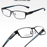 Sleek Titanium Rectangular Eyeglasses