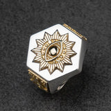 Devil Eyes Hexagon Masonic Ring
