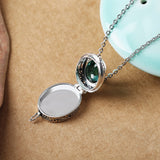 Round Rhinestone Openable Pendant