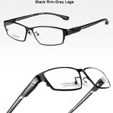 Sleek Titanium Rectangular Eyeglasses