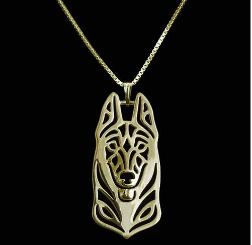 Hollow Belgian Shepherd Dog Necklace