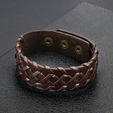 Vintage PU Leather Woven Bracelet