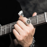 Devil Eyes Hexagon Masonic Ring