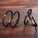 Infinity Logo Design Leather Bracelet