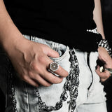 Devil Eyes Hexagon Masonic Ring