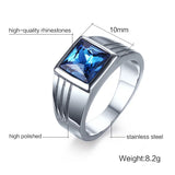 Blue Cubic Zirconia Band Ring