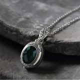 Round Rhinestone Openable Pendant