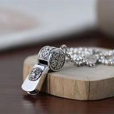 Whistle Punk Geometric Engraving Pendant