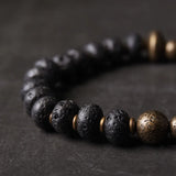 Black Lava Rustic Bracelet