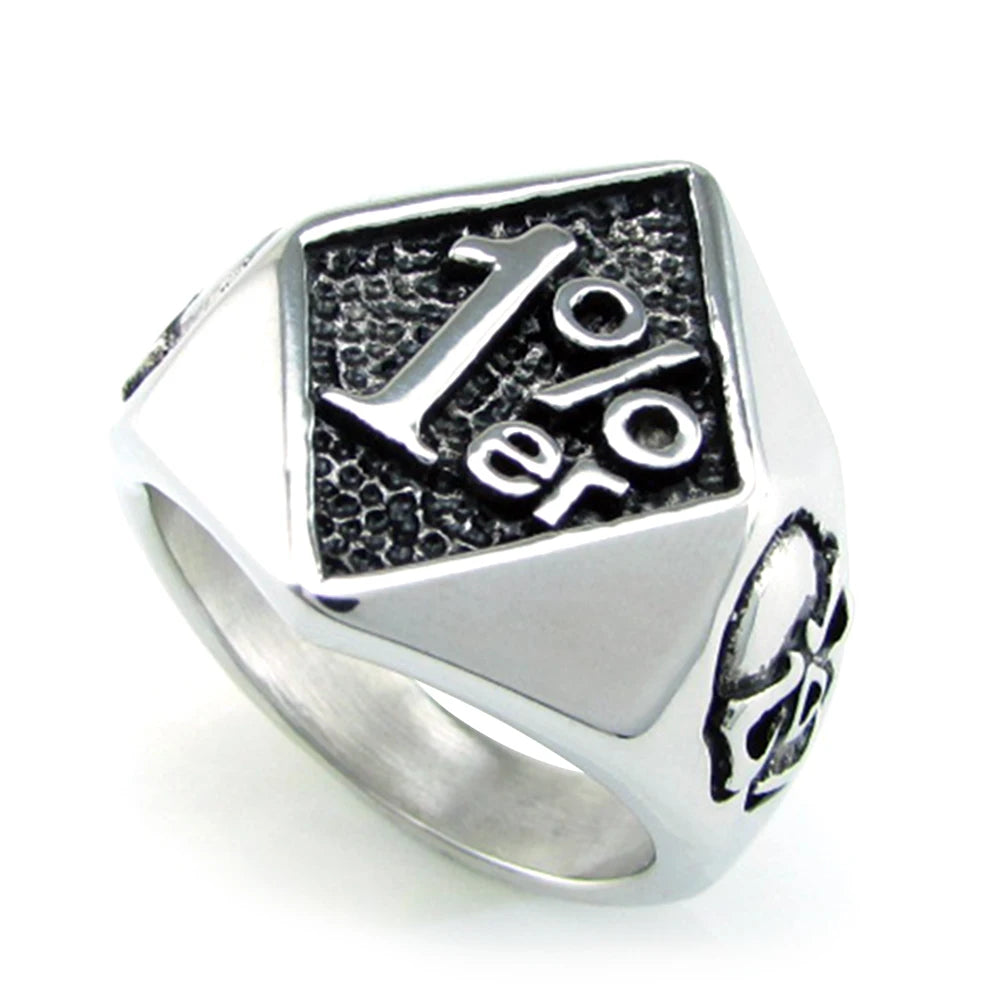 Chrome 1%er Biker Ring