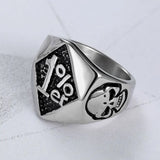 Chrome 1%er Biker Ring