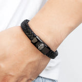 Buddha Head Woven Leather Bracelet