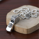 Whistle Punk Geometric Engraving Pendant