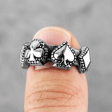 Good Luck Poker Hearts Spades Ring