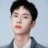 Rimless Square Acrylic Lens Eyeglasses